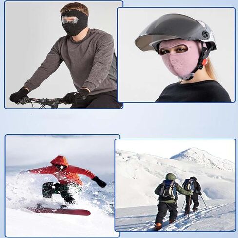 قناع دافئ للجنسين في فصل الشتاء مع أذن Cove Full Face Resields Confervice Maxks Riding Ridproof Balaclava Ski Mask in Kuwait