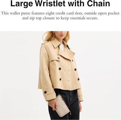 Coach Large Wristlet W Chain, IM/Sand/Chalk in Saudi Arabia