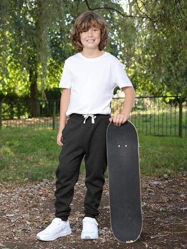 Resinta 3/4 Pack Toddler and Boys Fleece Lined Sweatpants Cotton Youth Jogger Pants Kids Pants with Pockets Drawstring in Kuwait