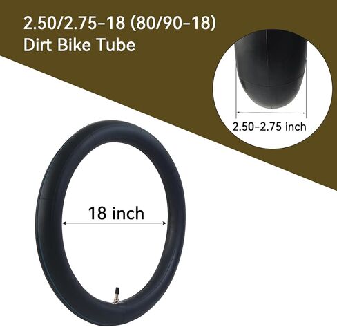 2-Pcs 2.50-18 2.75-18 Inner Tube 2.50/2.75-18 Tube for 80/100-18 80/90-18 90/90-18 Dirt Bike in Saudi Arabia