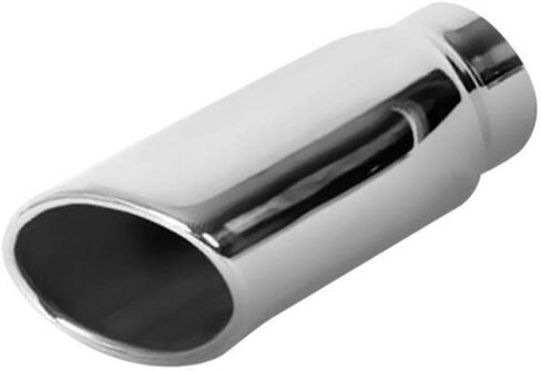 BORLA 20153 Exhaust Tip 2.25" Inlet - 3.5" x 2.75" Single Oval Rolled-Edge Angle-Cut Lined Outlet - 5.63" Long Exhaust Tip Embossed With BORLA Logo. Clamp On Mounting Method. Clamp Included. in Saudi Arabia