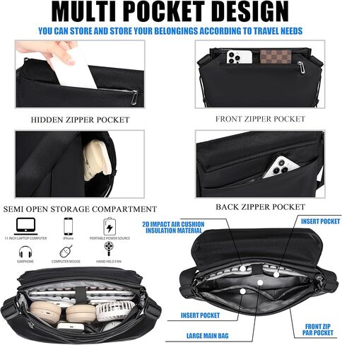 FSD.WG أكياس الكتف Crossbody أكياس للرجال أكياس رسول تناسب 12 "iPad Daypack Daypack in Saudi Arabia