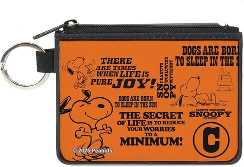 محفظة الفول السوداني ، قابض الرمز البريدي ، snoopy يطرح ويقتبس من الكولاج البرتقالي الأسود ، قماش in Saudi Arabia