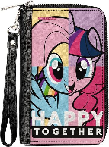 Hasbro Wallet, Zip Around, My Little Pony Happy Together Face Mix Up Blocks, Vegan Leather in Saudi Arabia
