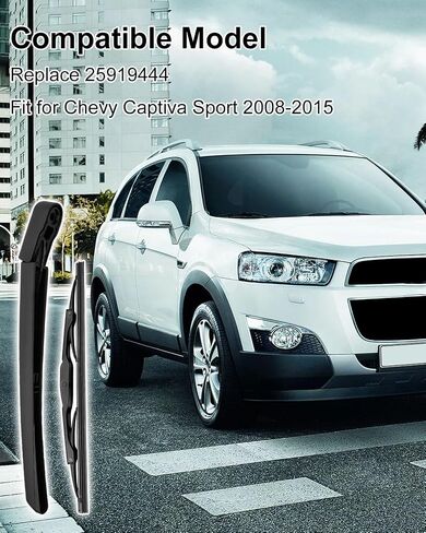 Rear Windshield Wiper Arm Blade Fit for Chevy Captiva Sport 2008-2015, Rear Wiper Arm Blade Nut Set Replace 25919444, Rear Wiper Cover Accessories in Saudi Arabia