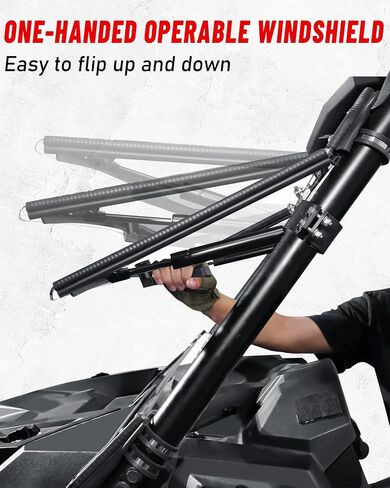 Starknightmt RZR XP 1000 Flip Up Windshield متوافق مع 2019-2023 Polaris RZR XP/4 1000 توربو مقاوم للخدش الأمامية الشاقة الكاملة الكاملة 2-في 1 PC HARD CLEAR WINDAN in Saudi Arabia