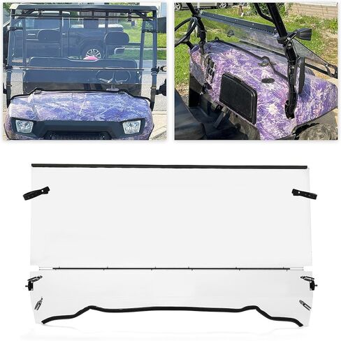 kojem الأمامي الزجاج الأمامي متوافق مع 2001-2008 Polaris Ranger 500 700/Crew XP 700 Clear Windowscreen (يرجى الرجوع إلى الوصف للتكيف التفصيلي) in Saudi Arabia
