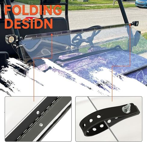 kojem الأمامي الزجاج الأمامي متوافق مع 2001-2008 Polaris Ranger 500 700/Crew XP 700 Clear Windowscreen (يرجى الرجوع إلى الوصف للتكيف التفصيلي) in Saudi Arabia