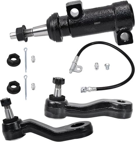 Hex Autoparts Front Steering Idler Pitman Arm Bracket Assembly Prackebly for Chevy Avalanche Silverado 1500 2500 GMC Sierra Yukon XL 2500 3 Grooves Pitman Idler Arm K6447 K6335 K6659/K6723 in Saudi Arabia