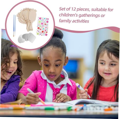 Decorate-Your-own Wooden Hand Mirror Craft Kit for Boy Girl Unfinished Princess Mirrors for Girls for Creative DIY Painting and Craft Activities in Saudi Arabia