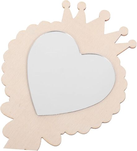 Decorate-Your-own Wooden Hand Mirror Craft Kit for Boy Girl Unfinished Princess Mirrors for Girls for Creative DIY Painting and Craft Activities in Saudi Arabia