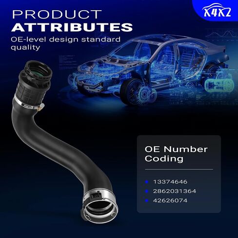 13374646 TurboCharger IncOlooler Air Hose لعام 2016-2019 شيفروليه كروز 1.4L استبدال# 2862031364 42626074 667-308 in Saudi Arabia