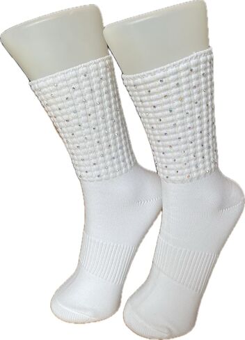 Irish Dance Socks with Crystals - Competition Length in Saudi Arabia