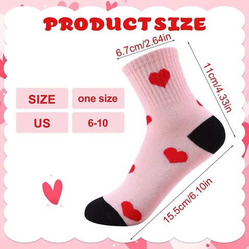 Jspupifip Kids Girls Crew Athletic Socks with Retro Stripes Hearts Cartoon Patterns for Running Sport Outdoor in Kuwait