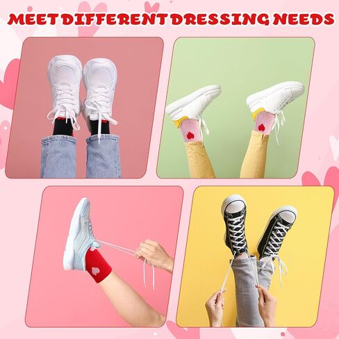 Jspupifip Kids Girls Crew Athletic Socks with Retro Stripes Hearts Cartoon Patterns for Running Sport Outdoor in Kuwait