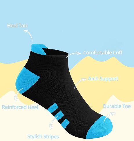 Haloumoning 5 Pairs Girls Girls Counss Kids Athletic Low Cut No Show Cotton Short Socks 4-15 Years in Saudi Arabia