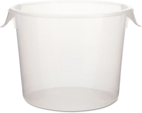 Rubbermaid Commercial Products Plastic Round Food Storage Container for Kitchen/Food Prep/Storing, 18 Quart, Clear, Container Only (FG572724CLR) in Saudi Arabia