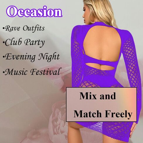 فستان لانجري نسائي، قميص بيبي دول مثير من شبكة صيد السمك، فستان تيدي صيفي بأكمام طويلة، قميص شبكي نسائي مثير in Kuwait