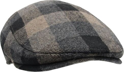 Men's Newsboy Caps Wool Blend Tweed Flat Caps Newsboy Hat for Men Unisex Big Plaid Cabbie Ivy Cap Gatsby Hat in Saudi Arabia