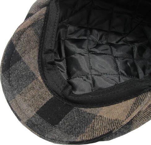 Men's Newsboy Caps Wool Blend Tweed Flat Caps Newsboy Hat for Men Unisex Big Plaid Cabbie Ivy Cap Gatsby Hat in Saudi Arabia