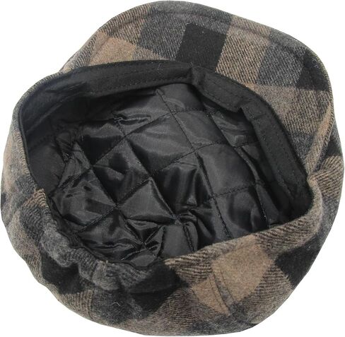Men's Newsboy Caps Wool Blend Tweed Flat Caps Newsboy Hat for Men Unisex Big Plaid Cabbie Ivy Cap Gatsby Hat in Saudi Arabia
