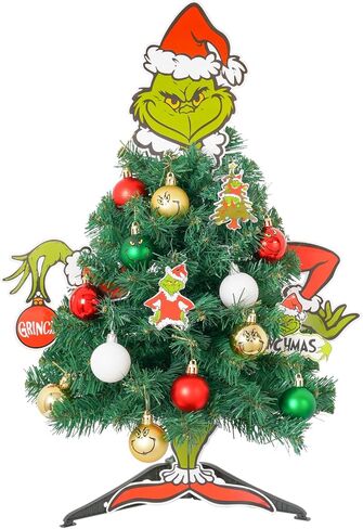 Mini Christmas Tree Jack Head Arms Legs Xmas Tree Decorative Tabletop Tree with Light Small Christmas Tree for Indoor Home Decorations Gothic Themed Party in Saudi Arabia