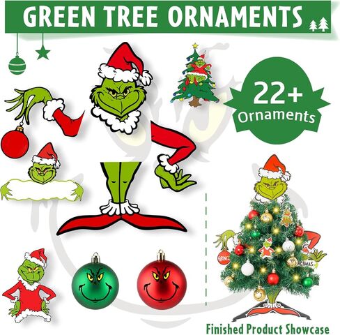 Mini Christmas Tree Jack Head Arms Legs Xmas Tree Decorative Tabletop Tree with Light Small Christmas Tree for Indoor Home Decorations Gothic Themed Party in Saudi Arabia