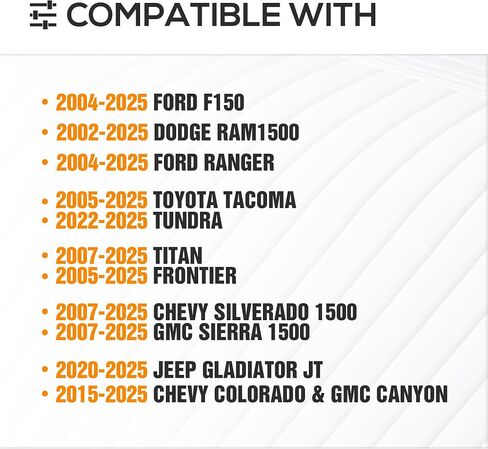 Overland 22.3" Truck Bed Racks with 2 Led Light Compatible with Ram 1500/ Tacoma/Tundra/ F150/ Silverado & Sierra 1500/ Titan/Frontier/Colorado/Canyon/Ranger/JT in Saudi Arabia