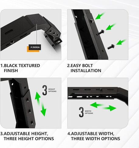 Overland 22.3" Truck Bed Racks with 2 Led Light Compatible with Ram 1500/ Tacoma/Tundra/ F150/ Silverado & Sierra 1500/ Titan/Frontier/Colorado/Canyon/Ranger/JT in Saudi Arabia