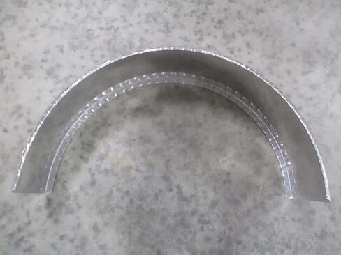Single (1) Round Aluminum Tread Plate Cargo Trailer Fender 34"L 17.25"H 10"W in Saudi Arabia