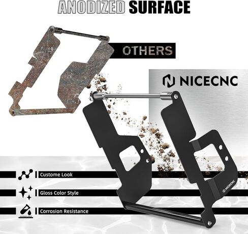 إطار حماية المبرد الأسود NICECNC متوافق مع Yamaha Tenere 700 /XTZ700 2019 2020 2021 2022 2023 2024 راجع غطاء الإطار المبرد CNC CNC in Saudi Arabia