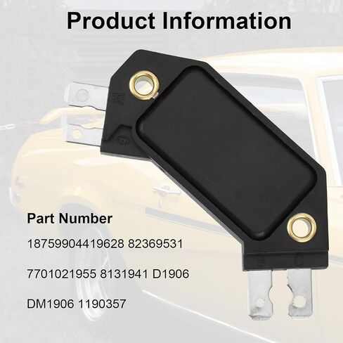 Ignition Control Module, Performance Hel Ignition Module Compatible with 1974-1988 for Replaces OE #D1906 DM1906 1190357 8131941 82369531 Car Accessories (Black) in Saudi Arabia