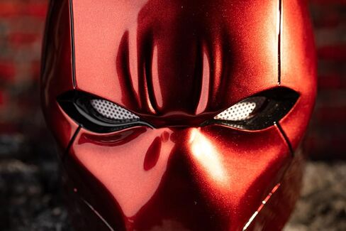 Red Helment Deluxe Cosplay Prop UV Bright Surface Collectors Edition Halloween Assume Mask Props in Kuwait