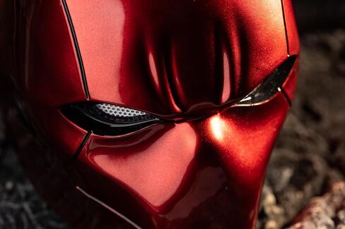 Red Helment Deluxe Cosplay Prop UV Bright Surface Collectors Edition Halloween Assume Mask Props in Kuwait