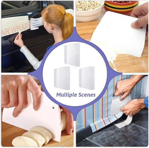 4 PCS Plastic Spreaders, Adhesive Spreader Notched Trowel, Reusable Plastic Trowel Notched Spreader for Spread Epoxy Glue, Hardwood Flooring Spreaders in Saudi Arabia