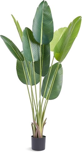 VEVOR Artificial Bird of Paradise Tree, 5 FT Tall Faux Plant, PE Material & Anti-Tip Tilt Protection Low-Maintenance Plant, Lifelike Green Fake Tree for Home Office Warehouse Decor Indoor Outdoor in Saudi Arabia
