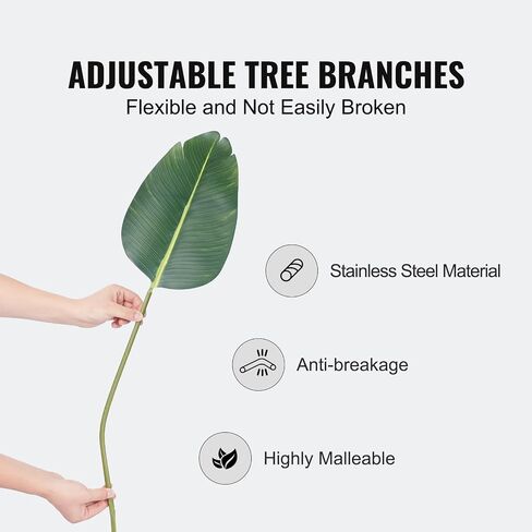 VEVOR Artificial Bird of Paradise Tree, 5 FT Tall Faux Plant, PE Material & Anti-Tip Tilt Protection Low-Maintenance Plant, Lifelike Green Fake Tree for Home Office Warehouse Decor Indoor Outdoor in Saudi Arabia