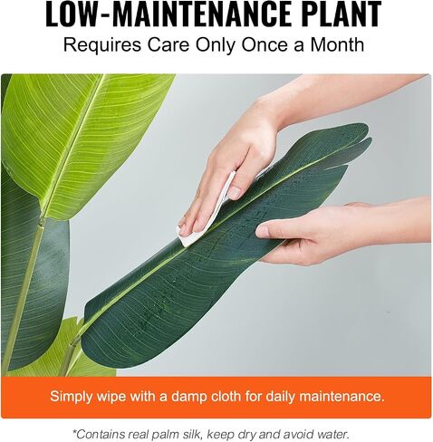 VEVOR Artificial Bird of Paradise Tree, 5 FT Tall Faux Plant, PE Material & Anti-Tip Tilt Protection Low-Maintenance Plant, Lifelike Green Fake Tree for Home Office Warehouse Decor Indoor Outdoor in Saudi Arabia