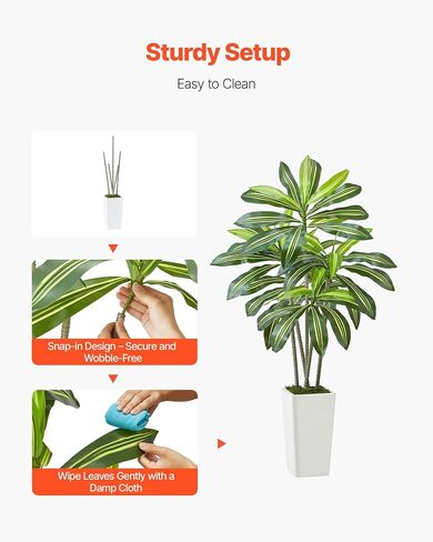 VEVOR Artificial Bird of Paradise Tree, 5 FT Tall Faux Plant, PE Material & Anti-Tip Tilt Protection Low-Maintenance Plant, Lifelike Green Fake Tree for Home Office Warehouse Decor Indoor Outdoor in Kuwait