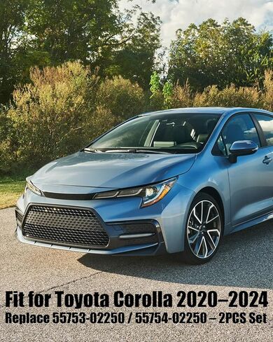 غلاف المفسد الجانبي من الزجاج الأمامي الأمامي واليمين من أجل تويوتا كورولا 2020-2024 ، درع امتداد القربون ممسحة ، استبدل 55753-02250 55754-02250 ، 2pcs in Kuwait