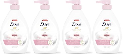 Dove Hand Wash Hygiene and Care For Hands White Peach and Tea Washes Away Bacteria and Locks In Moisture 18.5 oz 4 Count in Saudi Arabia