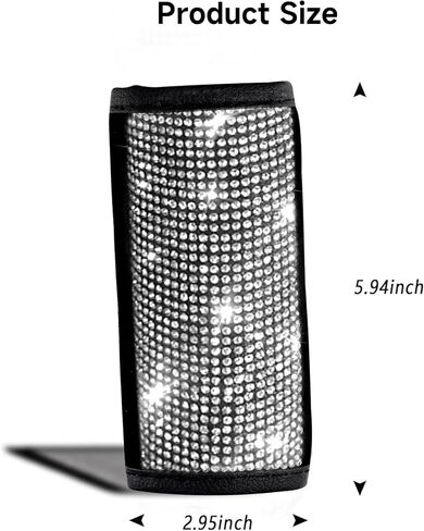 Handbrake Cover for Women and Men - Universal Diamond Rhinestone Hand Brake Protector, Glitter Crystal Car Decor for Women/Ladies - Bling Accessories - Black in Saudi Arabia