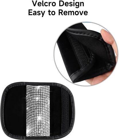 Handbrake Cover for Women and Men - Universal Diamond Rhinestone Hand Brake Protector, Glitter Crystal Car Decor for Women/Ladies - Bling Accessories - Black in Saudi Arabia