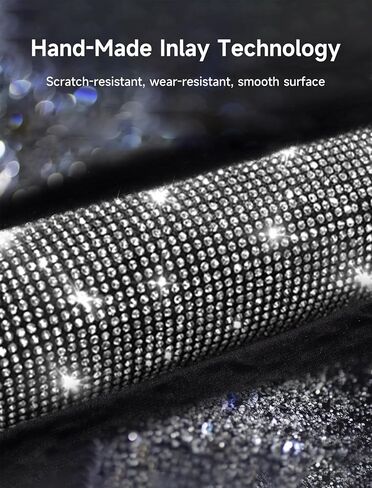 Handbrake Cover for Women and Men - Universal Diamond Rhinestone Hand Brake Protector, Glitter Crystal Car Decor for Women/Ladies - Bling Accessories - Black in Saudi Arabia