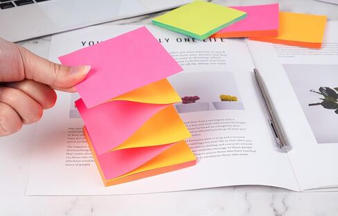 (18 Pads) Pop Up Sticky Notes 3x3 Refills, Strong Adhesive Memo Pad Bulk with 9 Bright Colors, Suitable for Home, Office, School, Clean Removal in Saudi Arabia