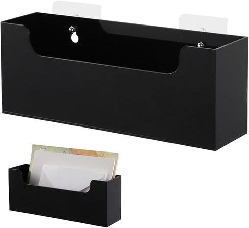 Clear Acrylic Mail Holder Box for Desk or Wall Mount, Mail Organizer Countertop, Modern Wall Mounted or Tabletop Mailbox, Letter Storage Organizer Box in Saudi Arabia