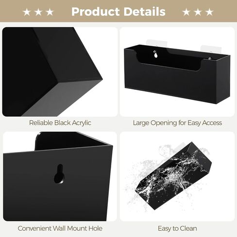 Clear Acrylic Mail Holder Box for Desk or Wall Mount, Mail Organizer Countertop, Modern Wall Mounted or Tabletop Mailbox, Letter Storage Organizer Box in Saudi Arabia