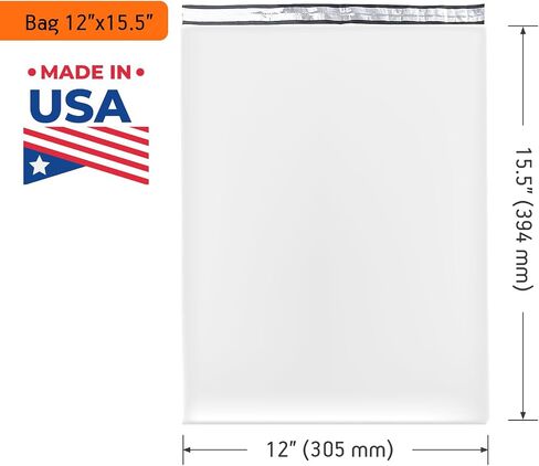 Premium White Poly Mailers 6x9, Extra Strong Self-Sealing Shipping Envelopes, Multipurpose Mailers for Business & Personal Use, Waterproof, Tear & Puncture Resistant (100 Count) in Saudi Arabia