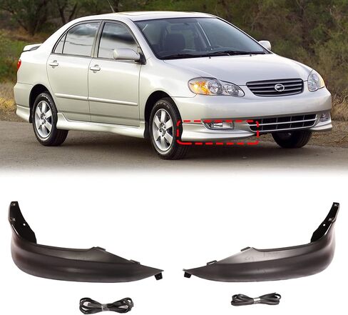 Pensun Front Pumper Spirt Lips Spoiler Spoiler Lips Lips for 2003 2004 Toyota Corolla in Kuwait