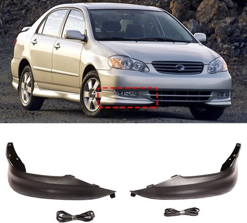 Pensun Front Pumper Spirt Lips Spoiler Spoiler Lips Lips for 2003 2004 Toyota Corolla in Kuwait